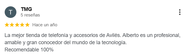 Opinión de Google sobre Tiendas Mamaandroid