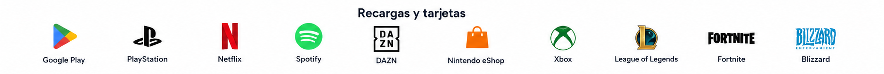 Recargas disponibles en Tiendas Mamaandroid